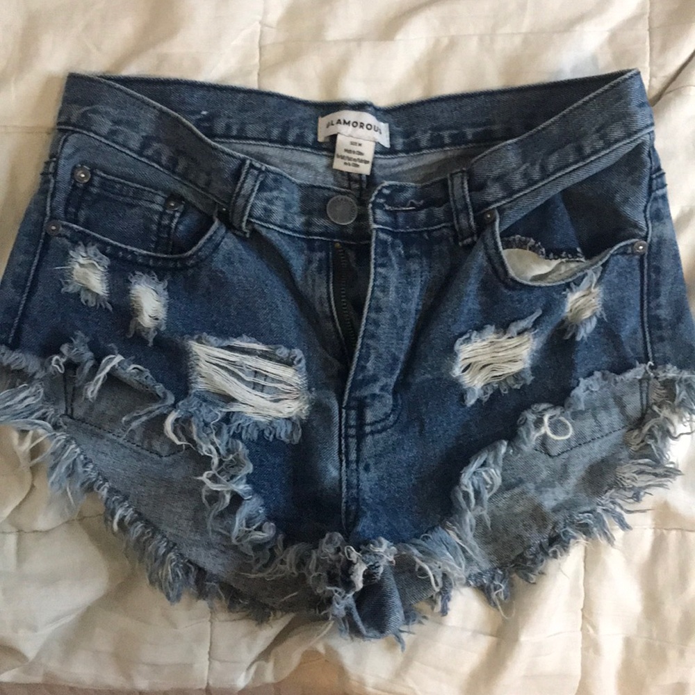 UO denim shorts